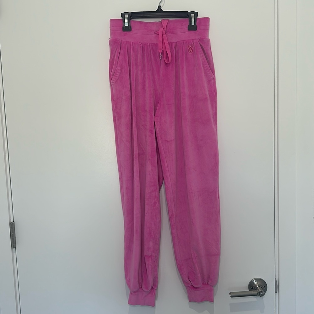 Victoria’s Secret neon pink velour joggers size XS